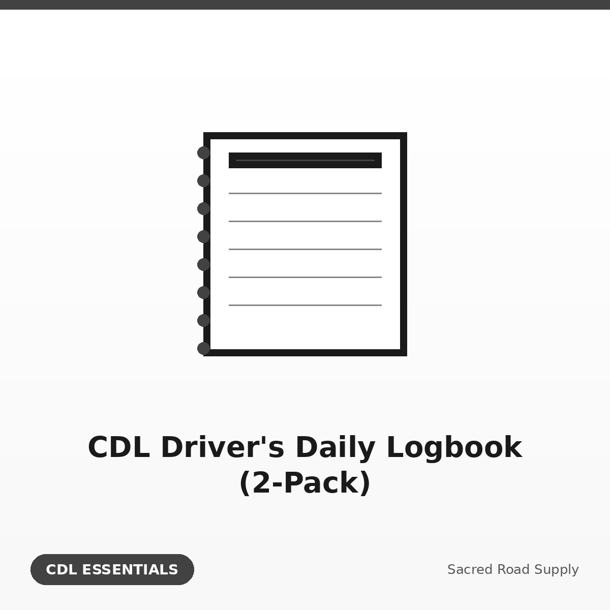 CDL Driver's Daily Logbook (2-Pack)