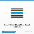 Heavy-Duty Microfiber Towel 12-Pack