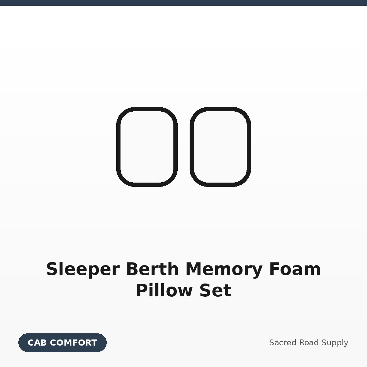 Sleeper Berth Memory Foam Pillow Set