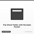 Trip Sheet Folder with Receipts Pocket